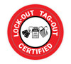 Lock-Out Tag-Out Certified - Hard Hat Sticker Lock-Out Tag-Out Certified - Hard Hat Sticker