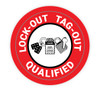 Lock-Out Tag-Out Qualified - Hard Hat Sticker Lock-Out Tag-Out Qualified - Hard Hat Sticker