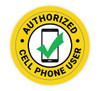 Authorized Cell Phone User - Hard Hat Sticker