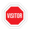 Visitor Stop Sign - Hard Hat Sticker Visitor Stop Sign - Hard Hat Sticker