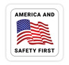 America and Safety First - Hard Hat Sticker