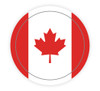Canadian Flag Circle - Hard Hat Sticker