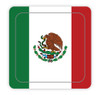 Mexican Flag Square - Hard Hat Sticker