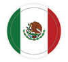 Mexican Flag Circle - Hard Hat Sticker