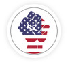 US Flag Fist - Hard Hat Sticker