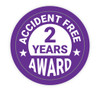 Accident Free Award 2 Years - Hard Hat Sticker Accident Free Award 2 Years - Hard Hat Sticker