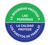 Safety Protects People/Quality Protects Jobs - Spanish - Hard Hat Sticker Safety Protects People/Quality Protects Jobs - Spanish - Hard Hat Sticker