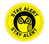 Stay Alert with Owl Icon - Hard Hat Sticker Stay Alert with Owl Icon - Hard Hat Sticker