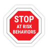 Stop At Risk Behaviors - Hard Hat Sticker Stop At Risk Behaviors - Hard Hat Sticker