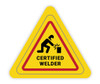 Certified Welder Triangle - Hard Hat Sticker Certified Welder Triangle - Hard Hat Sticker