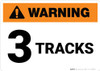Warning: Three Tracks ANSI Landscape - Wall Sign Warning: Three Tracks ANSI Landscape - Wall Sign