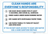 Clean Hands are Everyone's Responsibility - Wall Sign Clean Hands are Everyone's Responsibility - Wall Sign