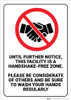 Handshake-Free Zone - Wall Sign Handshake-Free Zone - Wall Sign