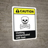 Caution: Clothing Contaminated With Lead ANSI Portrait Caution: Clothing Contaminated With Lead ANSI Portrait