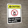 Caution: Do Not Deface - No Graffiti ANSI Portrait
