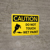 Caution: Do Not Touch Wet Paint with Icon Landscape Caution: Do Not Touch Wet Paint with Icon Landscape
