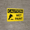 Caution: Wet Paint with Icon Landscape Caution: Wet Paint with Icon Landscape