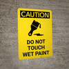 Caution: Do Not Touch Wet Paint with Icon Portrait Caution: Do Not Touch Wet Paint with Icon Portrait
