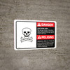 Danger: Lead Work Area May Damage Fertility Bilingual Spanish ANSI Landscape