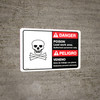 Danger: Poison Lead Work Area - Authorized Personnel Only Bilingual Spanish ANSI Landscape