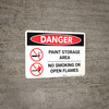 Danger: Paint Storage Area - No Smoking Or Open Flames Landscape Danger: Paint Storage Area - No Smoking Or Open Flames Landscape