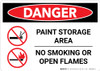 Danger: Paint Storage Area - No Smoking Or Open Flames Landscape Danger: Paint Storage Area - No Smoking Or Open Flames Landscape