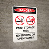 Danger: Paint Storage Area - No Smoking Or Open Flames Portrait