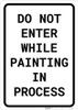 Do Not Enter While Painting In Process Portrait