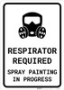 Respirator Required - Spray Painting in Progress with Icon Portrait