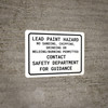 Lead Paint Hazard - No Sanding/Chipping/Grinding/Welding/Burning Landscape