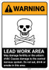 Warning: Lead Work Area May Damage Fertility and Nervous System ANSI Portrait