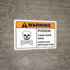 Warning: Poison Lead Work Area - Authorized Personnel Only ANSI Landscape