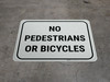 No Pedestrians Or Bicycles - Floor Sign No Pedestrians Or Bicycles - Floor Sign