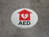 AED with Icon and Arrow - Floor Sign