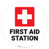 First Aid Station with Icon - Floor Sign