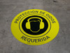 Ear Protection Required Spanish - Floor Sign
