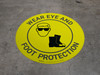 Wear Eye And Foot Protection - Floor Sign