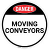 Danger: Moving Conveyors - Floor Sign