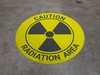 Caution Radiation Area - Floor Sign Caution Radiation Area - Floor Sign