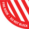 Fire Door Do Not Block - Half Swing Sign Fire Door Do Not Block - Half Swing Sign
