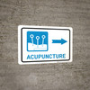 Acupuncture Right Arrow with Icon Landscape - Wall Sign