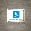 ADA Accessible Changing Area with Icon Landscape - Wall Sign ADA Accessible Changing Area with Icon Landscape - Wall Sign