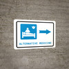 Alternative Medicine Right Arrow with Icon Landscape - Wall Sign Alternative Medicine Right Arrow with Icon Landscape - Wall Sign