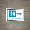 Billing Department Right Arrow with Icon Landscape - Wall Sign