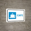 Cafe with Icon Landscape - Wall Sign