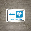 Cardiology Left Arrow with Icon Landscape - Wall Sign