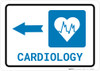 Cardiology Left Arrow with Icon Landscape - Wall Sign