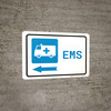 Emergency Left Arrow with First Aid Symbol Landscape - Wall Sign Emergency Left Arrow with First Aid Symbol Landscape - Wall Sign