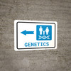 Genetics Left Arrow with Icon Landscape - Wall Sign