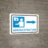 Medical Administration Right Arrow with Icon Landscape - Wall Sign